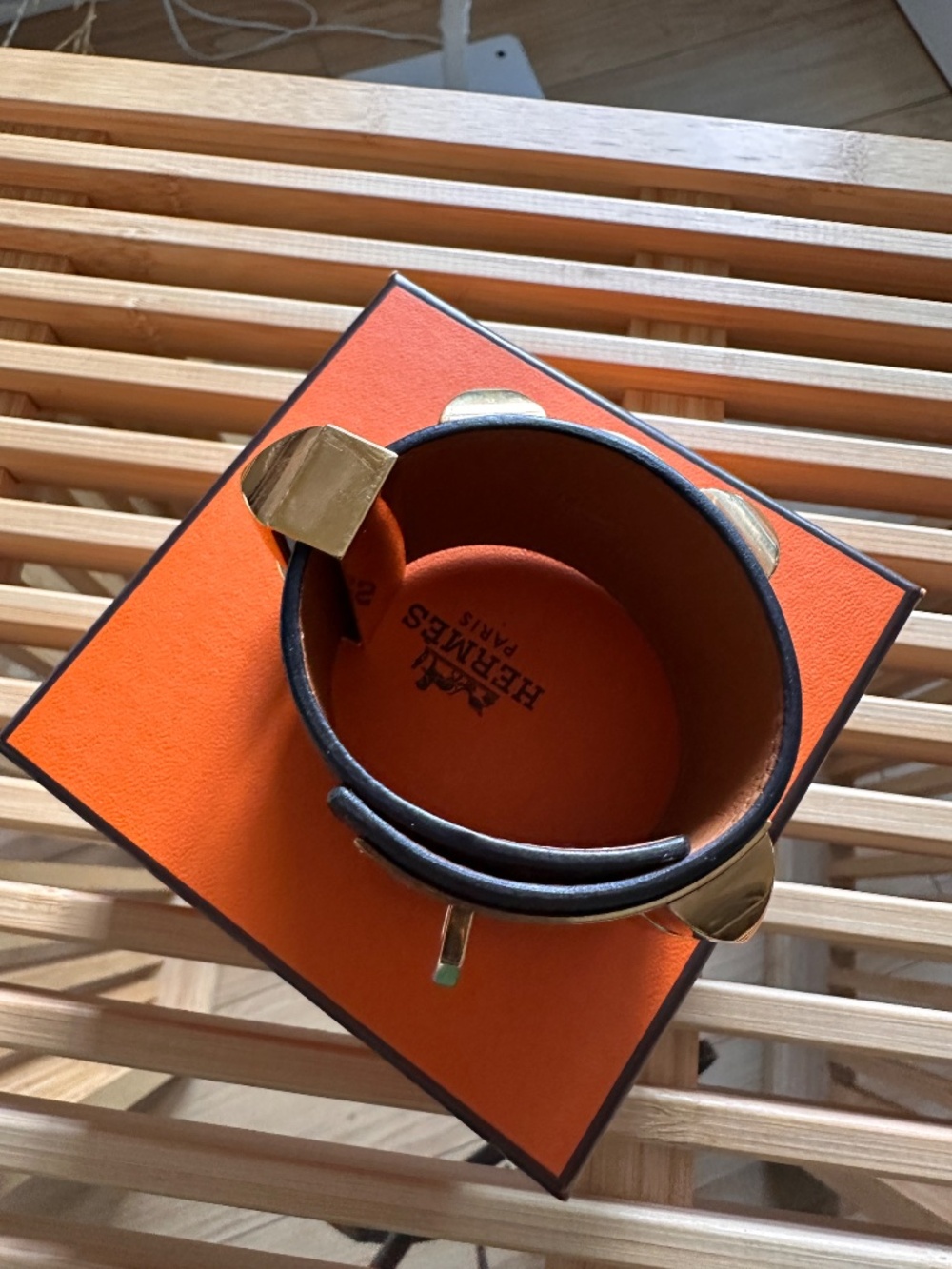 HERMES AUTHENTIC Collier de Chien CUFF BRACELET WITH RECEIPT BOX DUST BAG - Picture 2 of 6